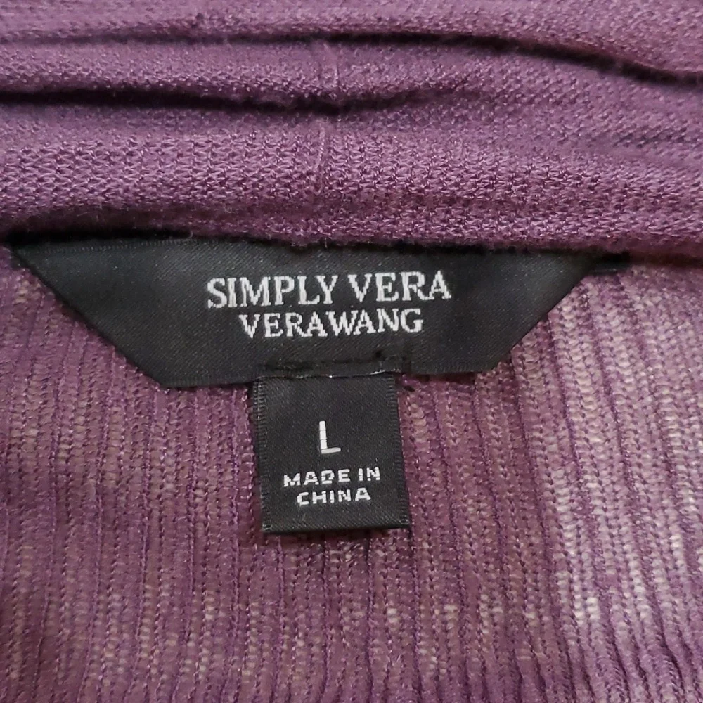 Simply Vera Vera Wang women's open front cardigan.  Size large. - Picture 3 of 10